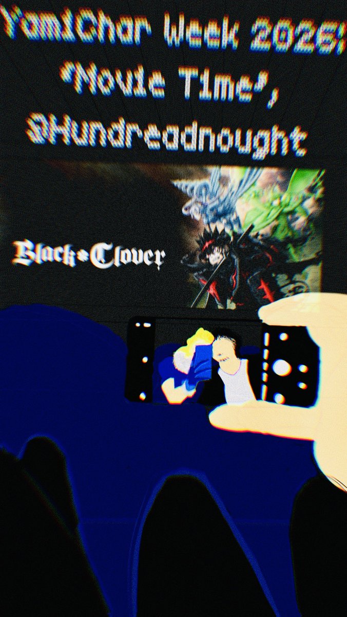 hundreadnought's tweet photo. YamiChar Week 2026: “Movie Time” 🖤🌹🎞️ #YamiCharWeek26 #YamiChar #BlackClover https://t.co/7BF7RUT5D5