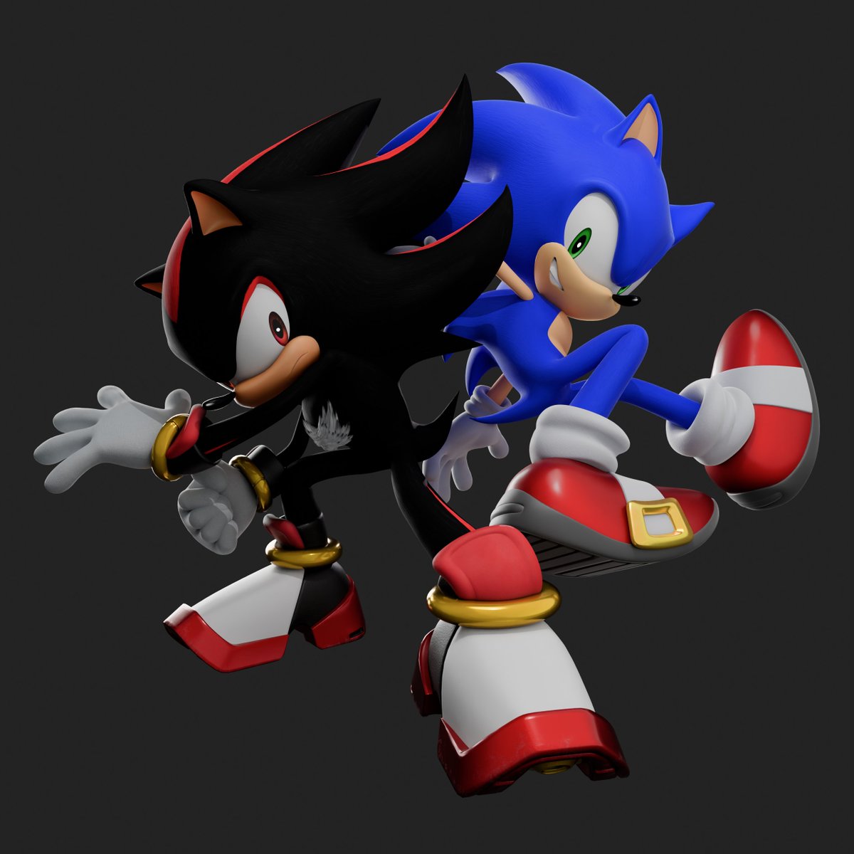 anim8orrr's tweet photo. did a sonic and shadow pose based on official art, goated rigs https://t.co/2qBzSBSEu2