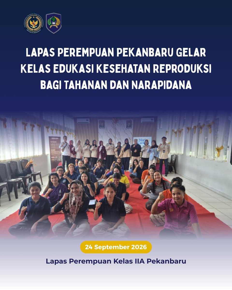 LppPku's tweet photo. Lapas Perempuan Pekanbaru Gelar Kelas Edukasi Kesehatan Reproduksi bagi Tahanan dan Narapidana https://t.co/EwtJD0irDe