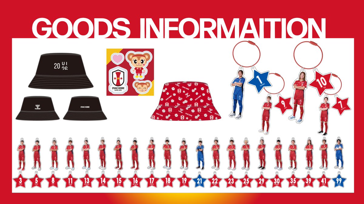 inac_kobe2001's tweet photo. 🔴ホームゲーム情報🟡

🌟𝐆𝐎𝐎𝐃𝐒
バケットハットとフェイスシールが登場🧢
そして選手グッズも続々と新作が🦁🌟

🆚サンフレッチェ広島レジーナ
🗓9/27(日) 17:00キックオフ
🏟️ノエビアスタジアム神戸
🎫https://t.co/esT9mnFbpM

▼試合情報はこちら
https://t.co/tYtI26tz3H

#inackobe #INAC神戸 #Ignition
