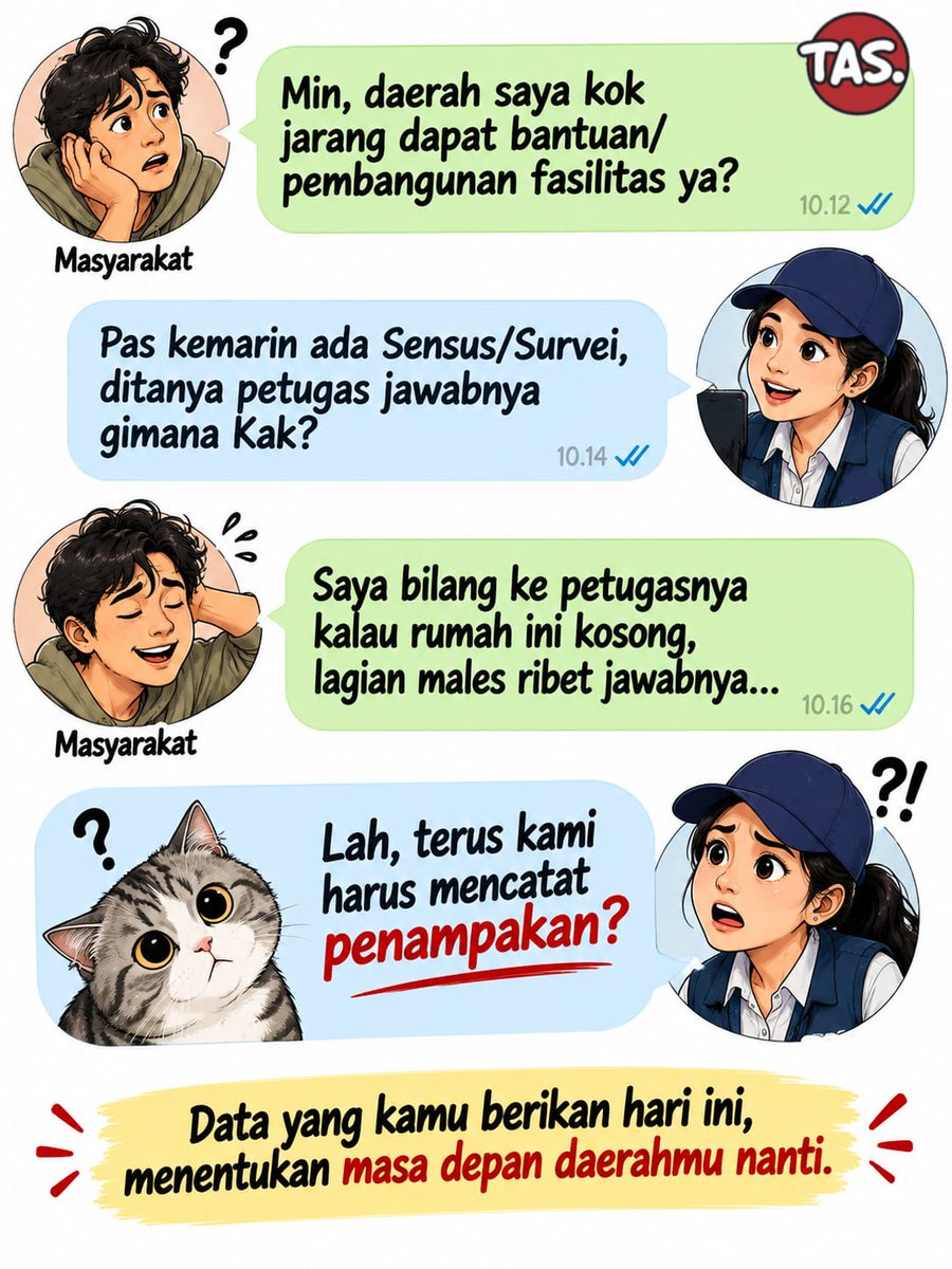Annikasarrs's tweet photo. Warga ini protes daerahnya nggak maju, tapi pas didata ngaku rumah kosong. Gimana pemerintah mau kasih bantuan kalau datanya nggak ada?

Pagii Wujudkan Toleransi Berbangsa Bawaslu Gibran Nempur kepala bp taskin https://t.co/skmslIFjU2