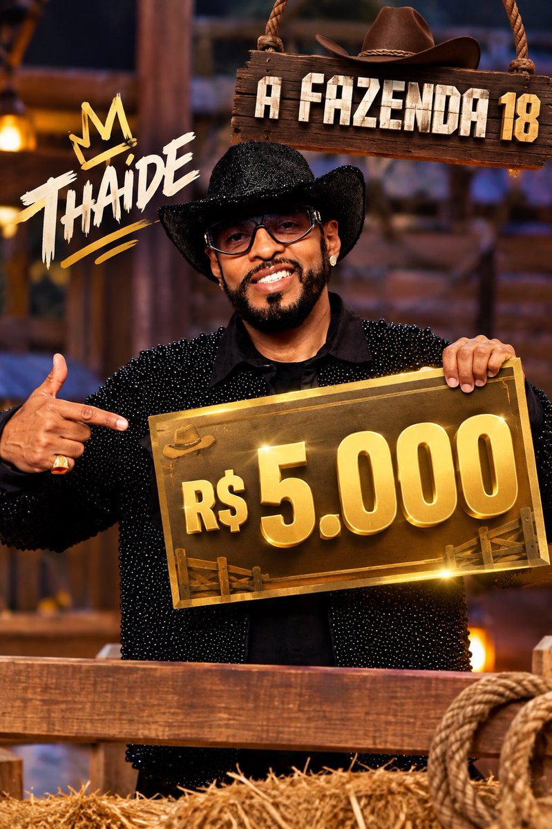 thaideoficial's tweet photo. A edição está rendendo no assunto 5mil reias, tá certin Thaíde!

#ProvadoFazendeiro #TimeThaide #AFazenda https://t.co/WBhNadmErp