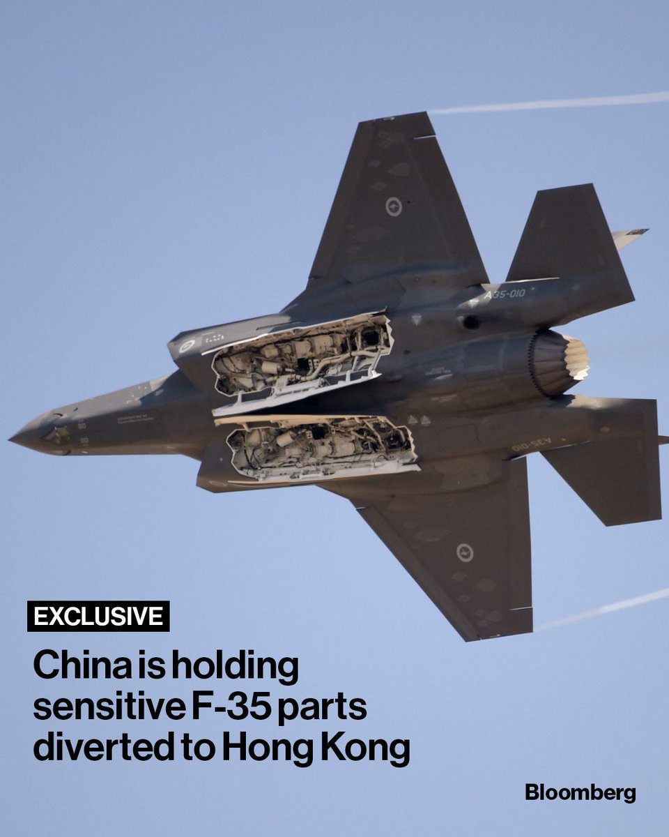 RT by @mikenov: RT by @mikenov: The Chinese government has taken possession of potentially sensitive F-35 stealth aircraft parts that were inexplicably diverted to Hong Kong while being sent to the US from Australia, people briefed on the incident said.  📷️: Carla Gottgens/Bloomberg