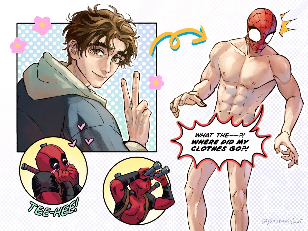 squeakyluf's tweet photo. Peter Parker face 🥺 vs body 🤤 https://t.co/NJE0Z13ExL