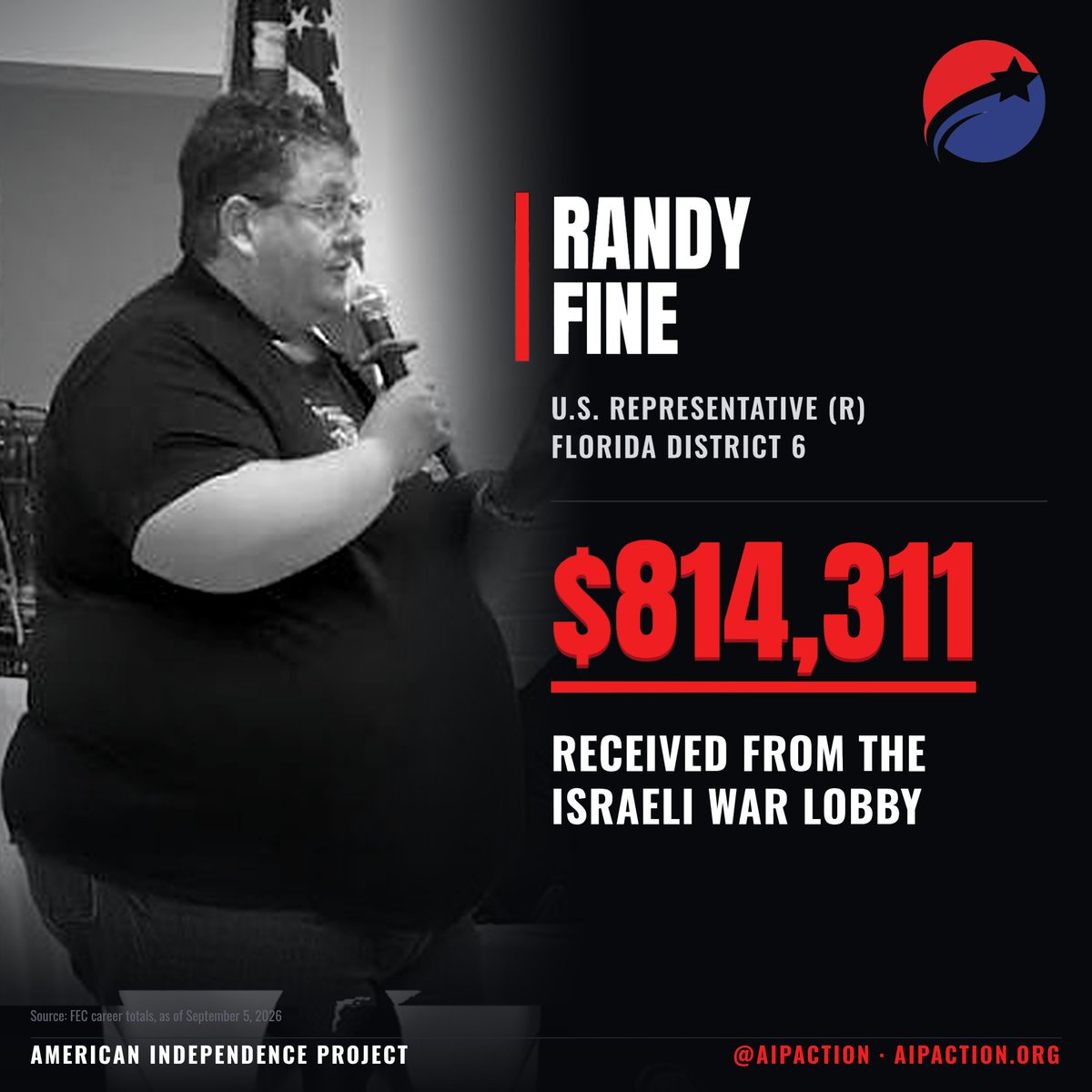 AIPAction's tweet photo. Randy Fine calls himself the Hebrew Hammer. The Israeli war lobby calls him an investment. https://t.co/RDhfoyuCuT