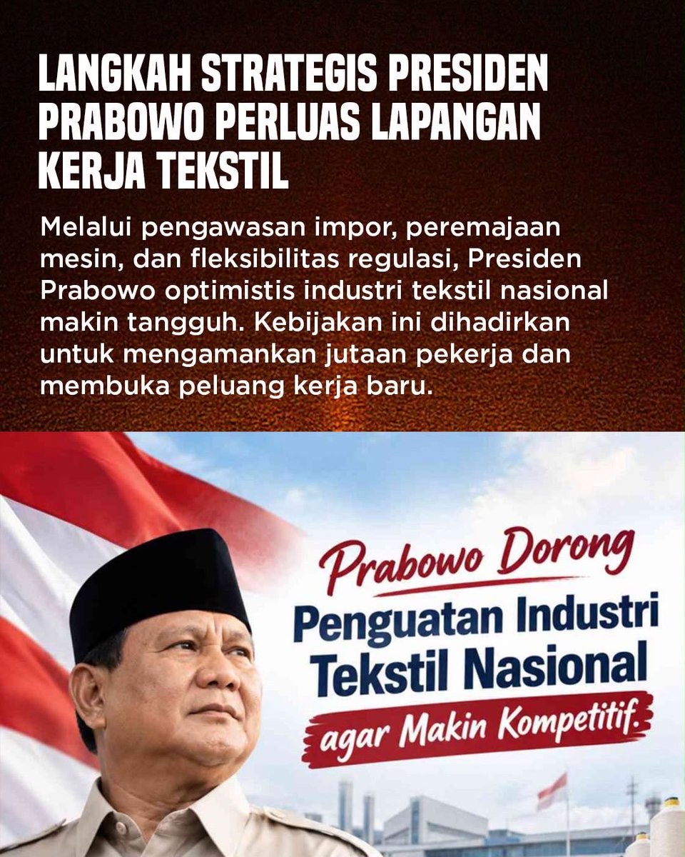 vnibrate's tweet photo. genjot terus pokonya karna strategi pak prabowo selalu bagus #BanggaBuatanIndonesia
Lindungi Pekerja Tekstil https://t.co/DKPAzqAMsm
