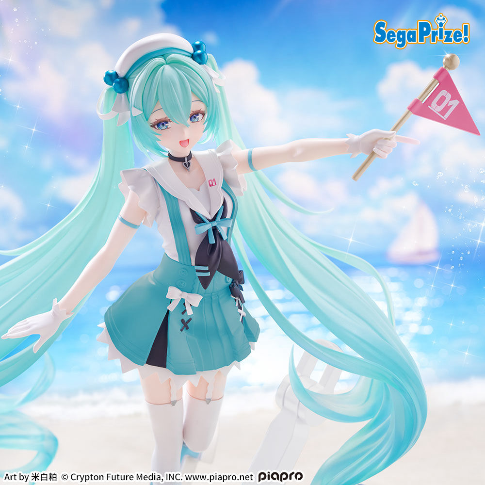 seganewsnavi's tweet photo. 【プライズ】
『#初音ミク シリーズ』から、米白粕（@kasu1923）さん描き下ろしイラストを忠実に再現した「初音ミク」の #FIGURIZM αフィギュアが9月25日より順次登場！
UFOキャッチャーでぜひゲットしてください✨

▼詳細はこちら
https://t.co/xLb95cviCz
#セガプライズ https://t.co/VDOPEUo1PW