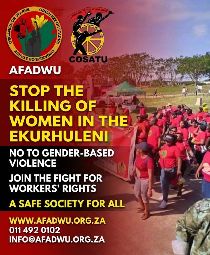 _cosatu's tweet photo. #NoToGenderBasedViolence, declares #AFADWU
@SAfmRadio @Newzroom405 @Radio702 @Powerfm987 @KayaNews @CapeTalk @SABCNews https://t.co/WlmHF1mpMa