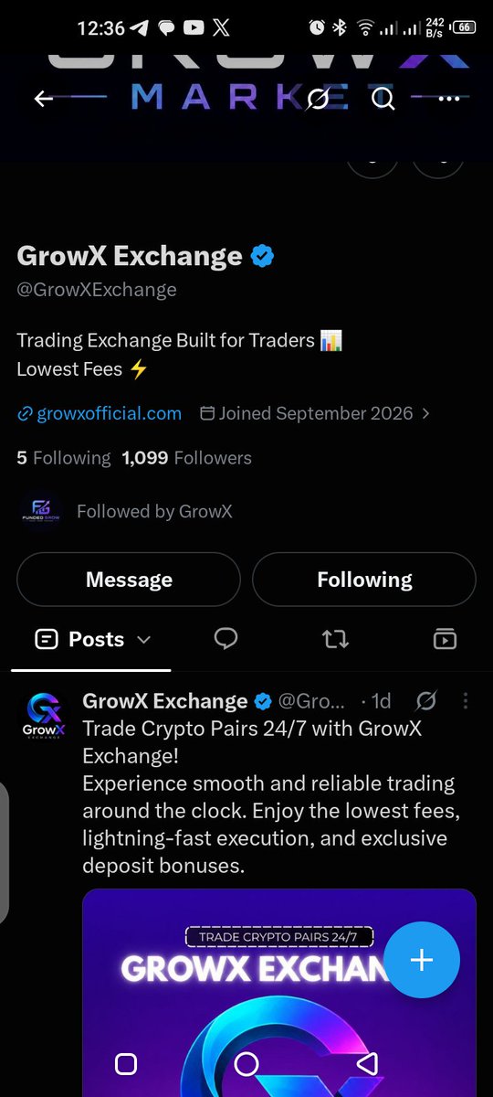 Muhammadadeel2k's tweet photo. @GrowXMarket @GrowXExchange All done https://t.co/MH5hdfISPL
