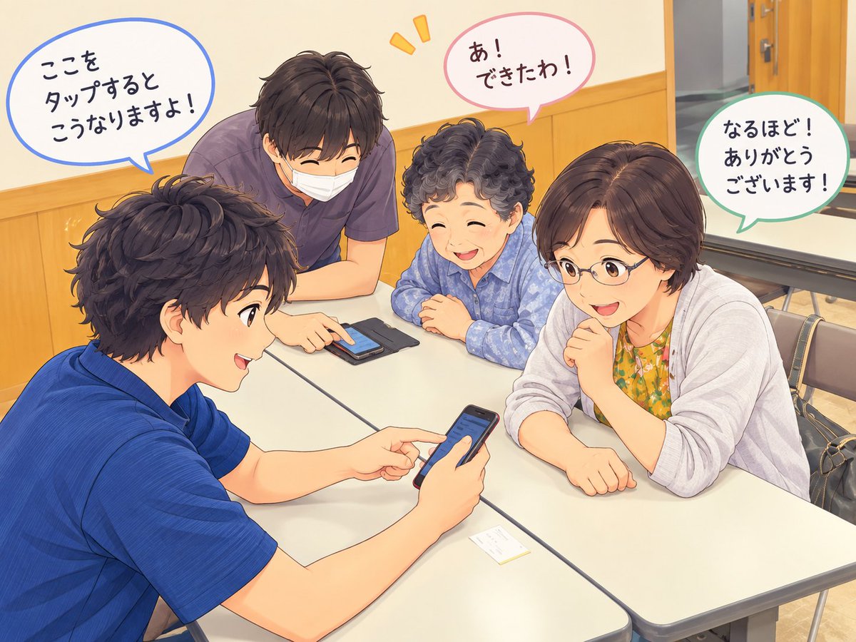 ffwpuSUWA's tweet photo. ✳️スマホ講習会✳️

今回も多くの方が参加されました🤗
だんだんと常連さんが増えてきて、青年スタッフが
『また来月お待ちしてます』
と声をかけてる姿も✨
青年が一人一人に丁寧に教えているので、みなさんも喜んで下さり笑顔で帰られます❣️ https://t.co/q6M9pfgDer