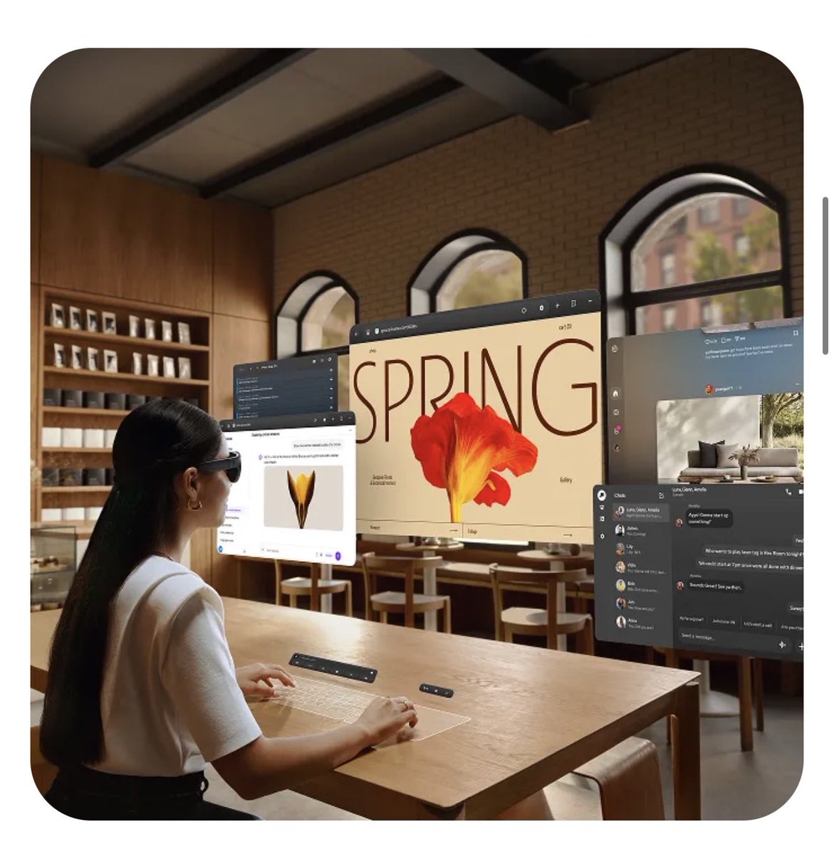 Voicu_Catalin's tweet photo. Spot the difference: Apple visionOS vs. Meta AR interface...

Down to the subtle curves, floating depth, and window positioning. Apple really defined the entire spatial computing blueprint

#Apple #Meta #TechDesign #SmartGlasses #SpatialComputing https://t.co/KxVKRVXH7Q