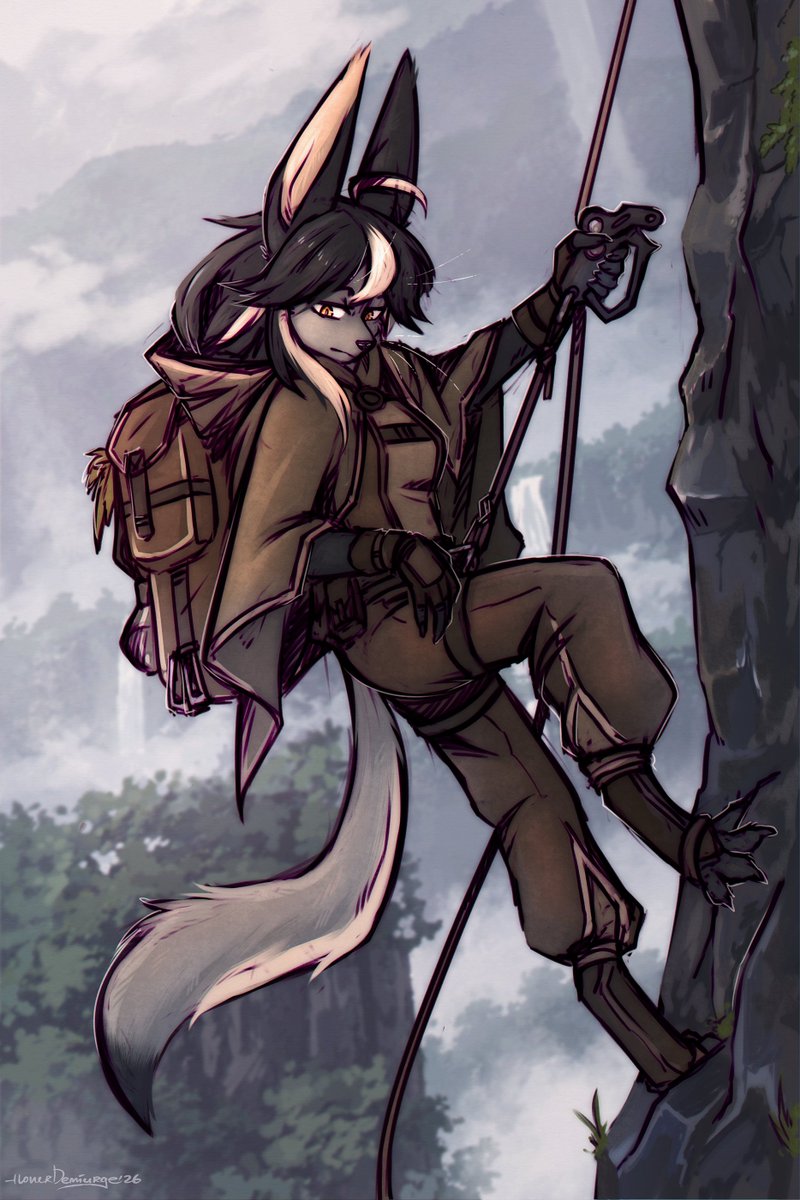 lonerDemiurge's tweet photo. this is my character, Rise Otori, and she lives in the Abyss. I don't often come back to her as a character, but I've wanted to draw an illustration like this for a long time. the world "Made in Abyss" still fascinates me... https://t.co/FMtZvv3FTB