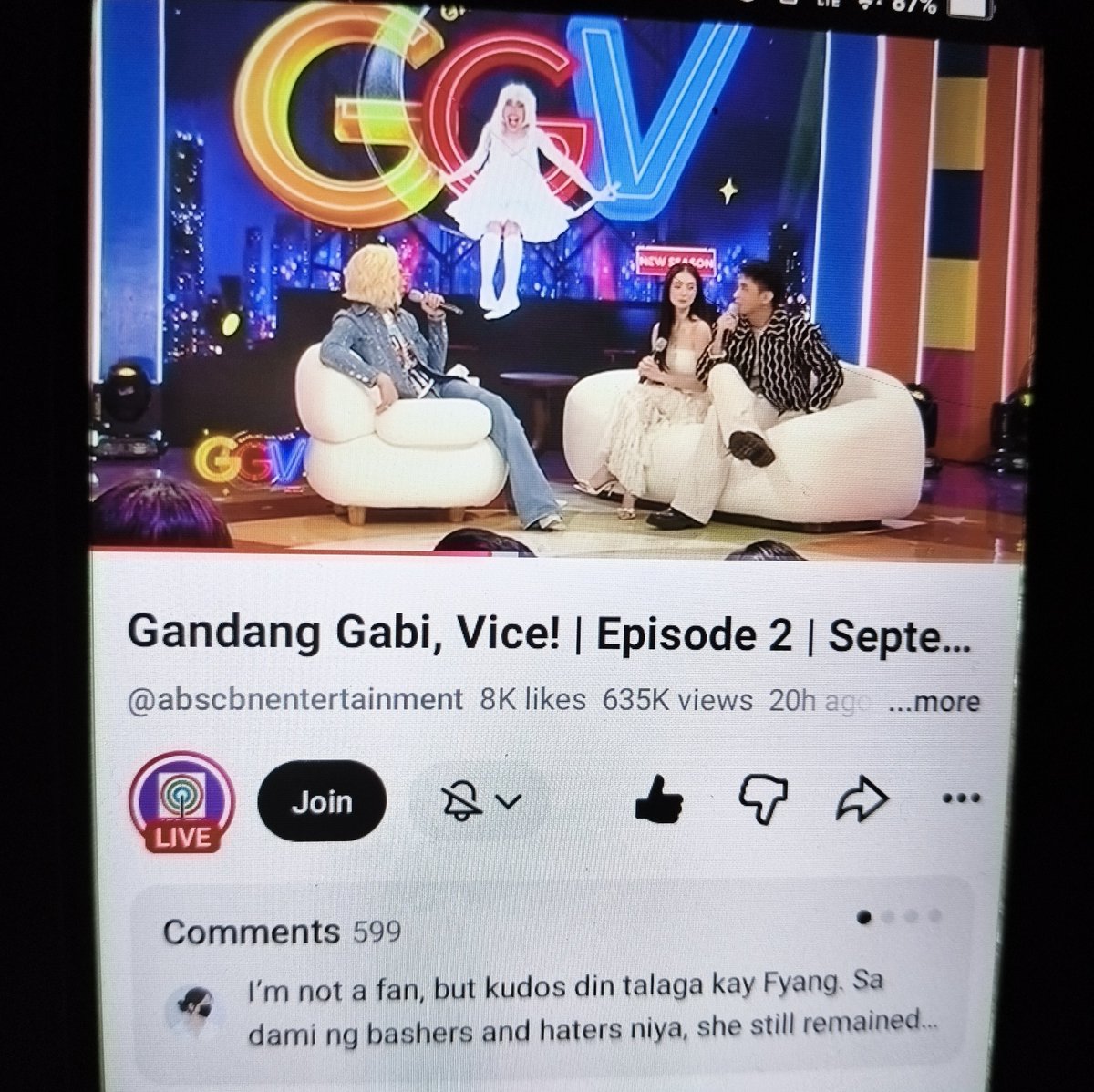 cpuyaterz's tweet photo. watching it again, hindi nakakasawa 💞 keep streaming 🤟

#GGVwithJMFyang https://t.co/TYgag2dzdD