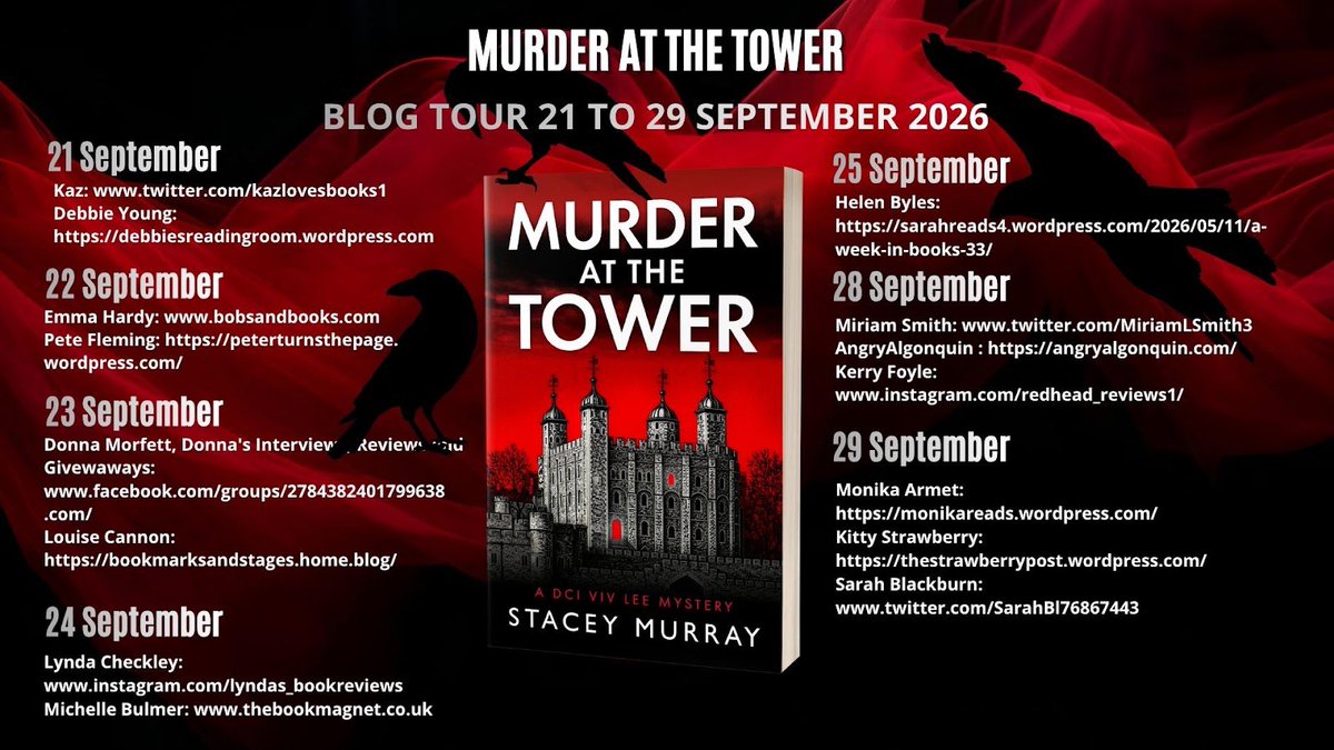 thebookmagnet's tweet photo. I’m thrilled to share my review today of #MurderAtTheTower by @TheStacemeister for my stop on the @HobeckBooks #BlogTour 📖 
Visit my blog to find out more about this fantastic book:
https://t.co/jv2mXFZ7W8 https://t.co/y6W1yWh9iy