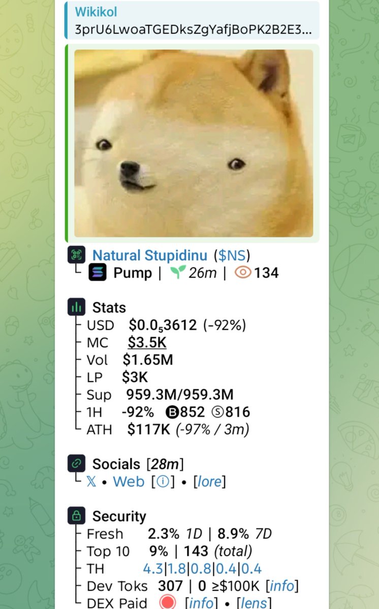 WikiKol1's tweet photo. Watch your entry on $NS
CA
3prU6LwoaTGEDksZgYafjBoPK2B2E3M7Z4KAo9Ajpump
#SMNO #CRYPTOAI #CRYPTOCLARITYACT #MEMECOIN https://t.co/7rm5SLsT2n
