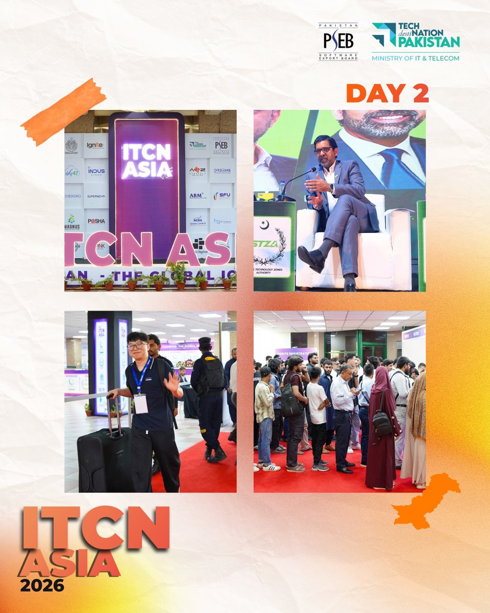PSEB's tweet photo. Day 2 at #ITCNAsia2026 focused on AI, skills and industry growth. PSEB CEO Faisal Jeddy joined “The Skills That Survive” panel, while the PSEB team engaged with companies and professionals at the booth.

 Karachi | 28th ITCN Asia https://t.co/7w2RKKjLer