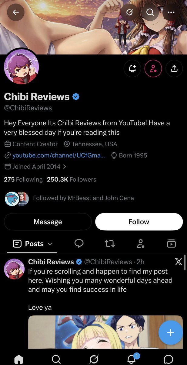ItsMrTGG's tweet photo. Why does MrBeast and John Cena follow this pedo? https://t.co/JOUTXLkd21