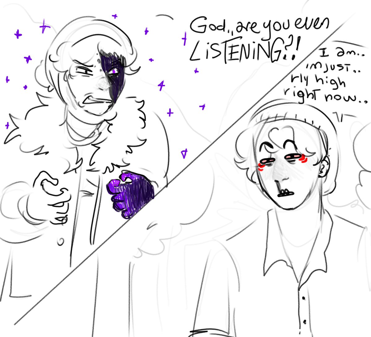 starlightbur's tweet photo. me and @oh_distantyou have been roleplaying as brothers these days but we are arg and simpbur so i made some drawing lol https://t.co/pVhDzTdKDc