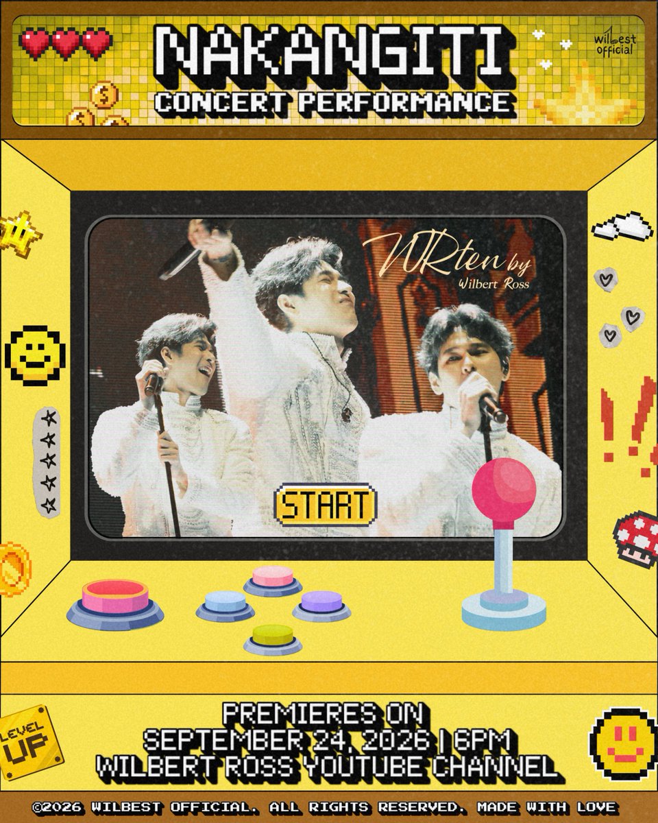 wilbest_ofc's tweet photo. Relive a magical concert moment with us! The official "NAKANGITI" Concert Performance is dropping tonight at 6:00 PM only on Wilbert Ross' YouTube Channel. Set your reminders, sit back, turn up the volume, and sing along with us! and join us for the live countdown! Invite your family and friends to watch along.Let’s catch up in the premiere chatroom.   

#Nakangiti 
#MultimediaWonder