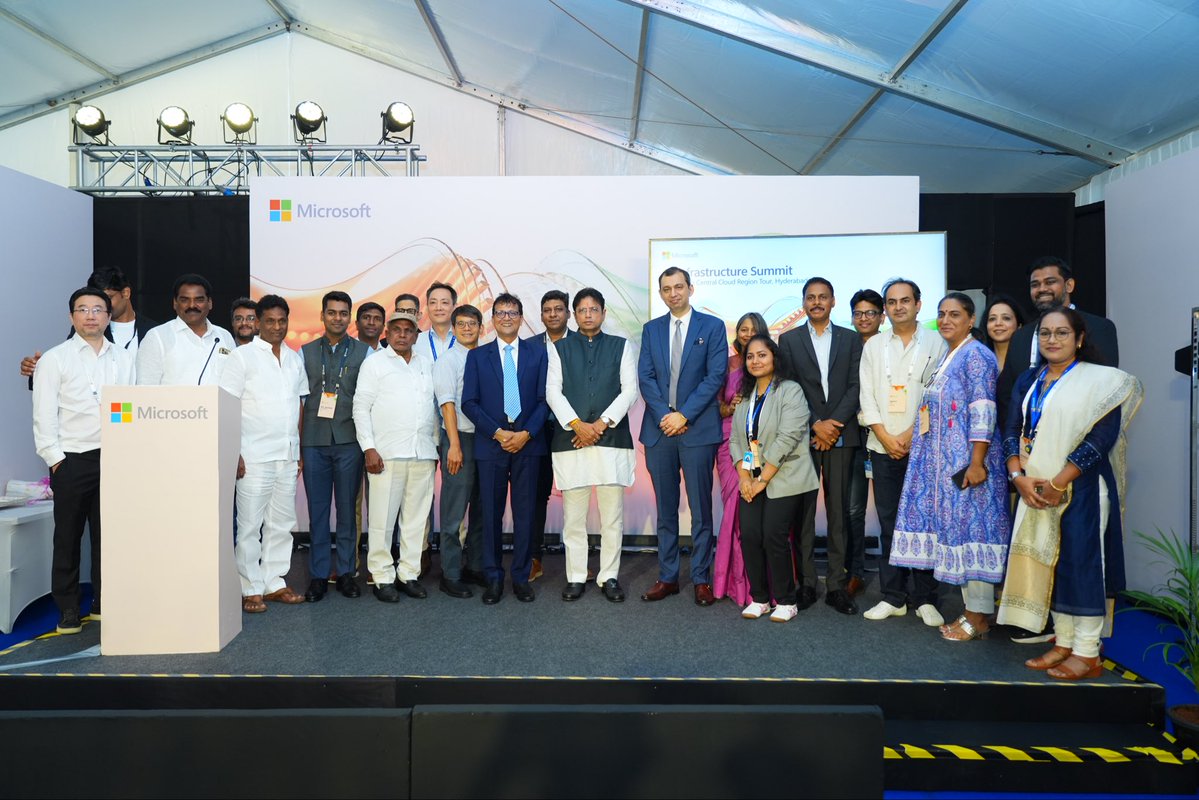 OffDSB's tweet photo. A significant day for Hyderabad as I inaugurated @Microsoft’s India South Central data centre region today.

Microsoft has been part of Hyderabad’s technology journey for more than two decades. With this new cloud region, it is also helping shape what comes next, with Hyderabad emerging as a strategic hub for cloud and AI.

With 300MW of data centre capacity already operational and 2GW under development, Telangana is now targeting 5 GW by 2029, alongside around $30B in potential investment across the wider AI and digital infrastructure ecosystem.

The next phase is about more than adding capacity. We are bringing together infrastructure, talent and innovation to build an ecosystem where AI companies, startups, researchers and global enterprises can build and scale from Hyderabad.

This is how we vision Hyderabad’s next chapter, not just as a technology hub, but as a place where the technologies of the next decade are built.

#Microsoft #newphase #hyderabad