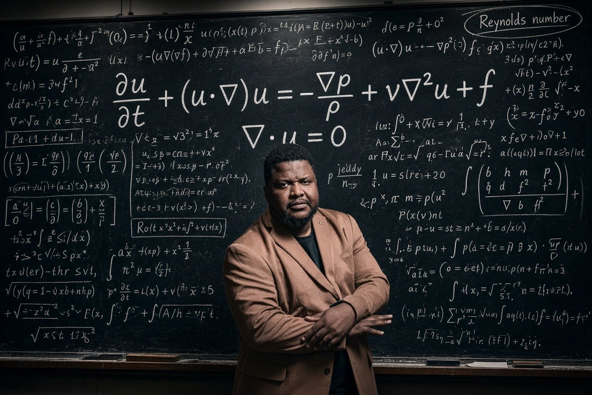 bouliboulibouli's tweet photo. 🔴URGENT. "Ce n'est pas du hasard, c'est du talent" déclare Thélyson Orélien après avoir obtenu une preuve de l'existence d'une solution tridimensionnelle des équations de Navier-Stokes. (AFP) https://t.co/e2V19BYLyP