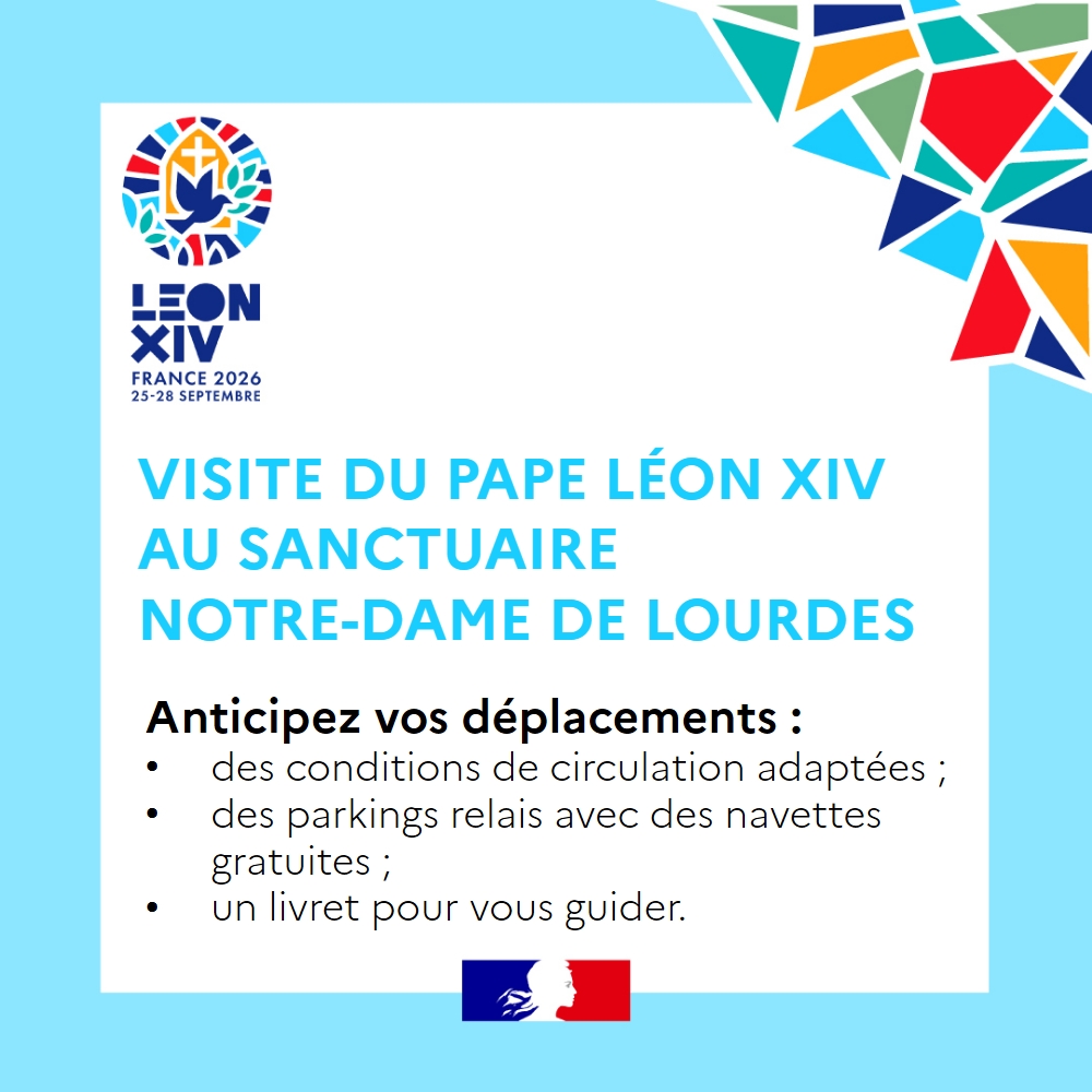 Image de Préfète des Hautes-Pyrénées - #VotreSécurité 🚗 | Les 26 et 27 septembre, anticipez vos déplacements à Lourdes à l’occasion de la