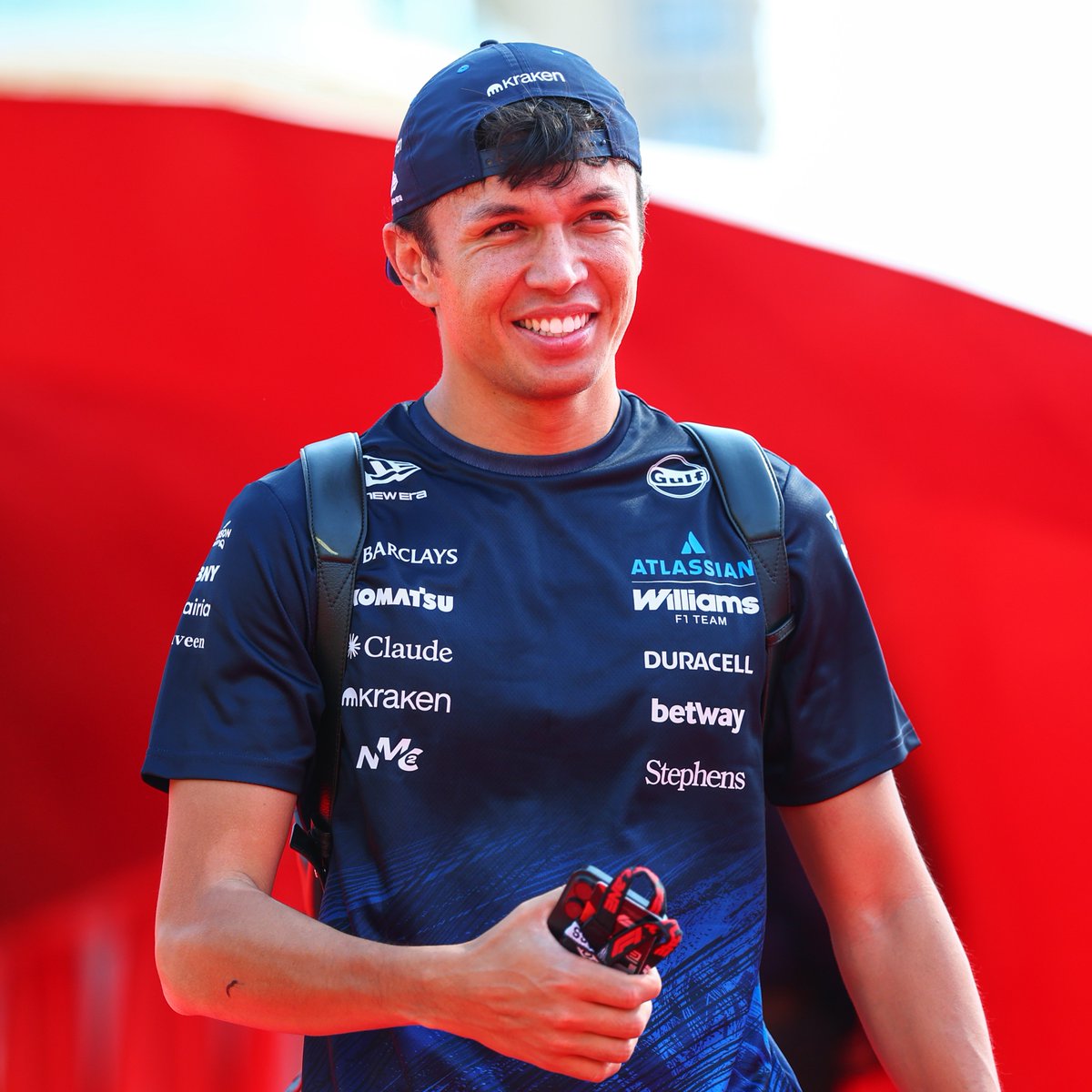 F1's tweet photo. Welcome back, Isack! 🤩

The squad are ready to hit the track in Baku 👊

#F1 #AzerbaijanGP https://t.co/LudmvKiLiL