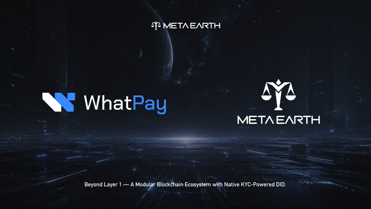 MetaEarthDevs's tweet photo. Strategic Partnership Announcement ⚡️

Meta Earth is thrilled to join forces with @WhatPayGlobal !

As an AI-native MPC gateway, WhatPay empowers users to manage and analyze assets across 65+ blockchains with its advanced WhatPay AI assistant.

By integrating WhatPay's intelligent MPC solutions with Meta Earth's robust infrastructure, we are setting a new standard for seamless, secure, and user-friendly Web3 experiences.🤝

Stay tuned for exciting developments ahead! 🔥
#MetaEarth #WhatPay #Crypto #Web3Ecosystem