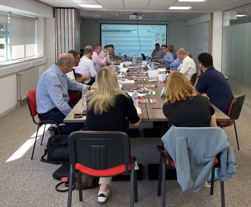 MansfieldSand's tweet photo. We were pleased to host the Midland Region Meeting of the MPA at Sandmartin House, followed by a site visit for the MPA's new CEO Paul Adeleke to Two Oaks Quarry, showing him around our site &amp; operations and discussing the many challenges the minerals industry is currently facing https://t.co/LxMja434Zi
