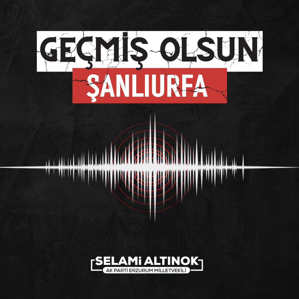 Selami__Altinok's tweet photo. Şanlıurfa’nın Pınarbaşı ilçesinde meydana gelen 5.8 büyüklüğündeki depremden etkilenen tüm vatandaşlarımıza geçmiş olsun dileklerimi iletiyorum. 

Rabbim, ülkemizi ve milletimizi her türlü afetten ve musibetlerden muhafaza eylesin. https://t.co/xfkGIVtwg4