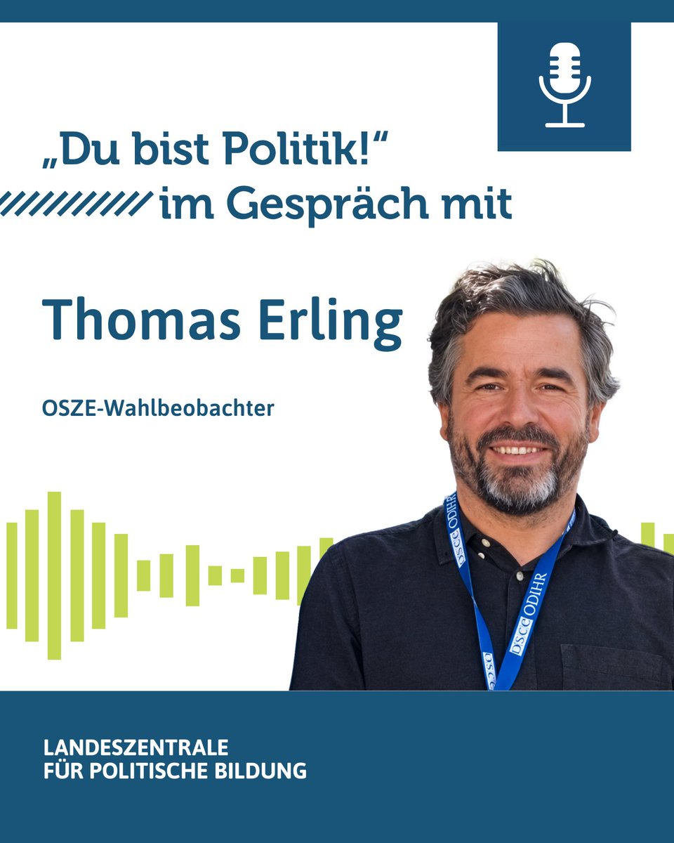 ZIF_Berlin's tweet photo. Wie läuft ein Einsatz als Wahlbeobachter ab ?  

Thomas Erling gibt im Podcast „Du bist Politik!“ der Landeszentrale für polit. Bildung @sachsenanhalt​ Einblicke in seinen Einsatz für @osce_odihr​ in Kasachstan &amp; seine Motivation.  

🎧 Jetzt reinhören: https://t.co/wLlFQ0R1uE https://t.co/Hno9deREYO