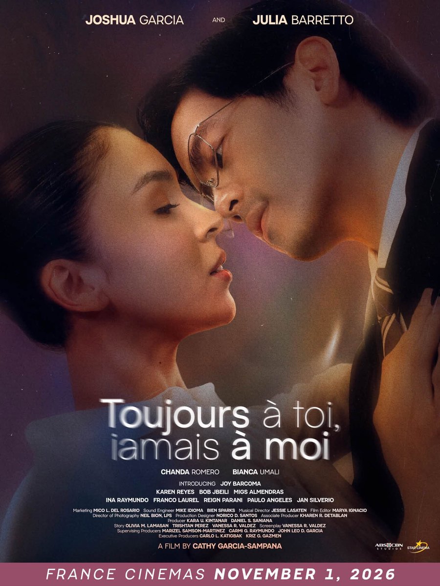 starmometer's tweet photo. Check out the international posters for the upcoming romantic movie “Always Yours, Never Mine” topbilled by #JoshuaGarcia and #JuliaBarretto and directed by Cathy Garcia-Sampana.

#JoshLia https://t.co/cDOiAehaMW