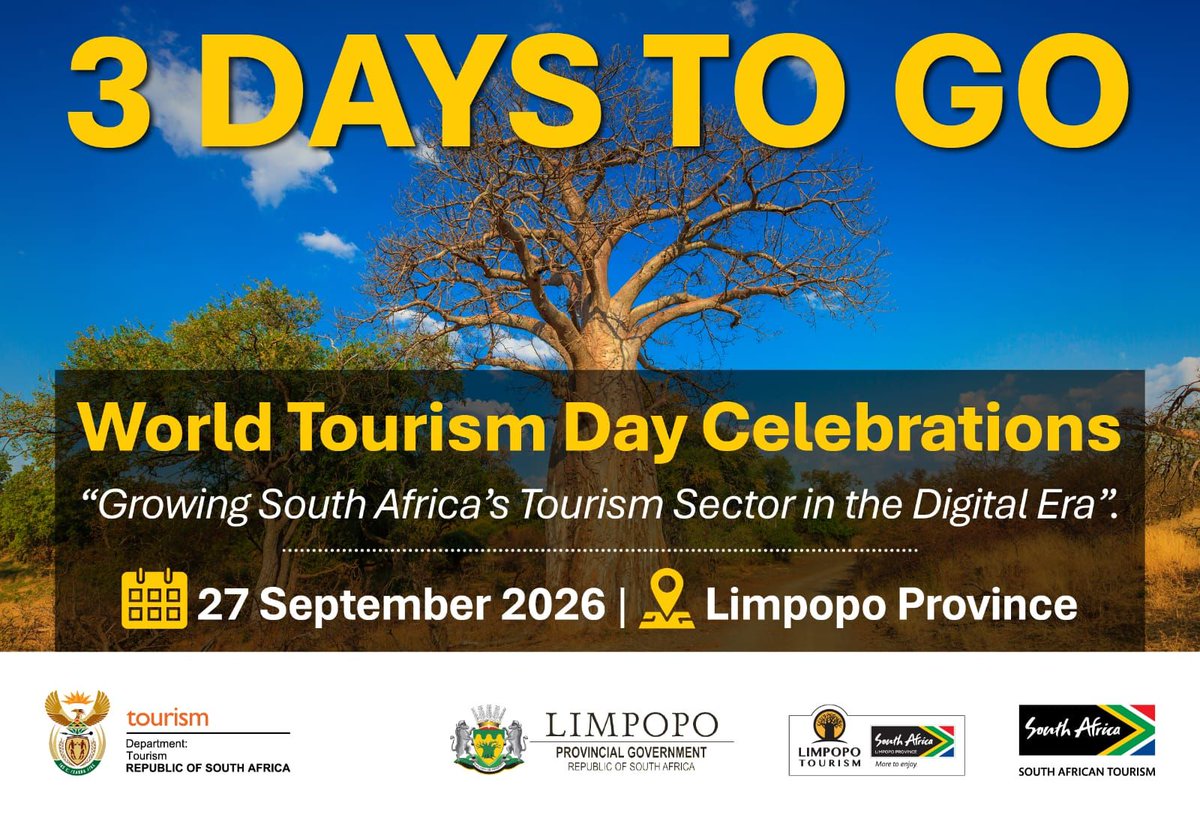 Tourism_gov_za's tweet photo. #WTD2026 | #WorldTourismDay2026 | #TourismMonth2026 | #DigitalTourismSA | #ShareSouthAfrica | #WeDoTourism | #GoLimpopo | #VisitLimpopo | @golimpopo https://t.co/KtwvllAJmV