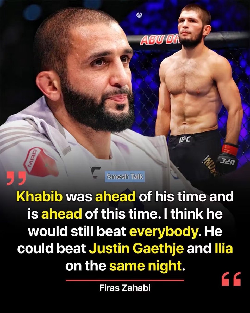 SmeshTalk's tweet photo. Firas Zahabi on Khabib vs Ilia Topuria 😐 https://t.co/QTBGZtBRdP