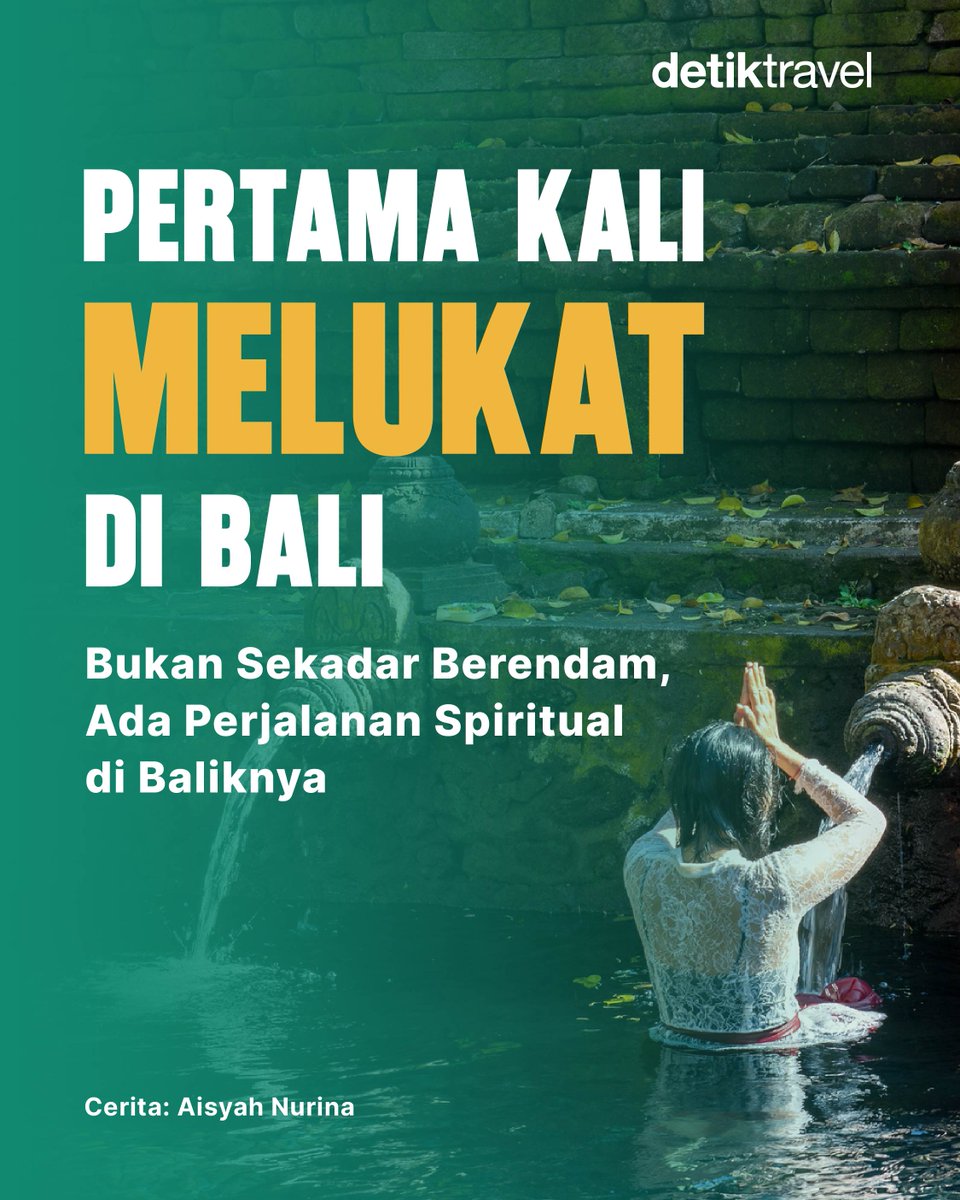 detikTravel's tweet photo. Ternyata, Liburan Juga Bisa Jadi Momen untuk Berhenti Sejenak.

Melukat bukan sekadar pengalaman wisata, tetapi perjalanan budaya dan spiritual yang mengajak seseorang untuk melihat kembali dirinya.

#detiktravel #dTravelers #Melukat #Bali https://t.co/td2NKccf8s