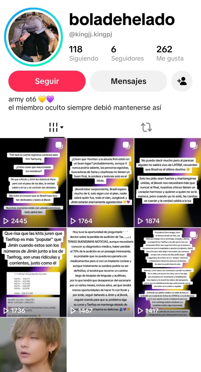 TaekookSentinel's tweet photo. exigimos a @BIGHIT_MUSIC y @HYBE_LABELS atención inmediata ante las amenazas de muerte dirigidas contra Kim Taehyung. Éstas cuentas
que se identifican como fans de Jimin.
#PROTECTTAEHYUNG #PROTECTV #BIGHITProtectTaehyung #HYBEProtectTaehyung
@Dicon_korea https://t.co/aqxriMJBZk