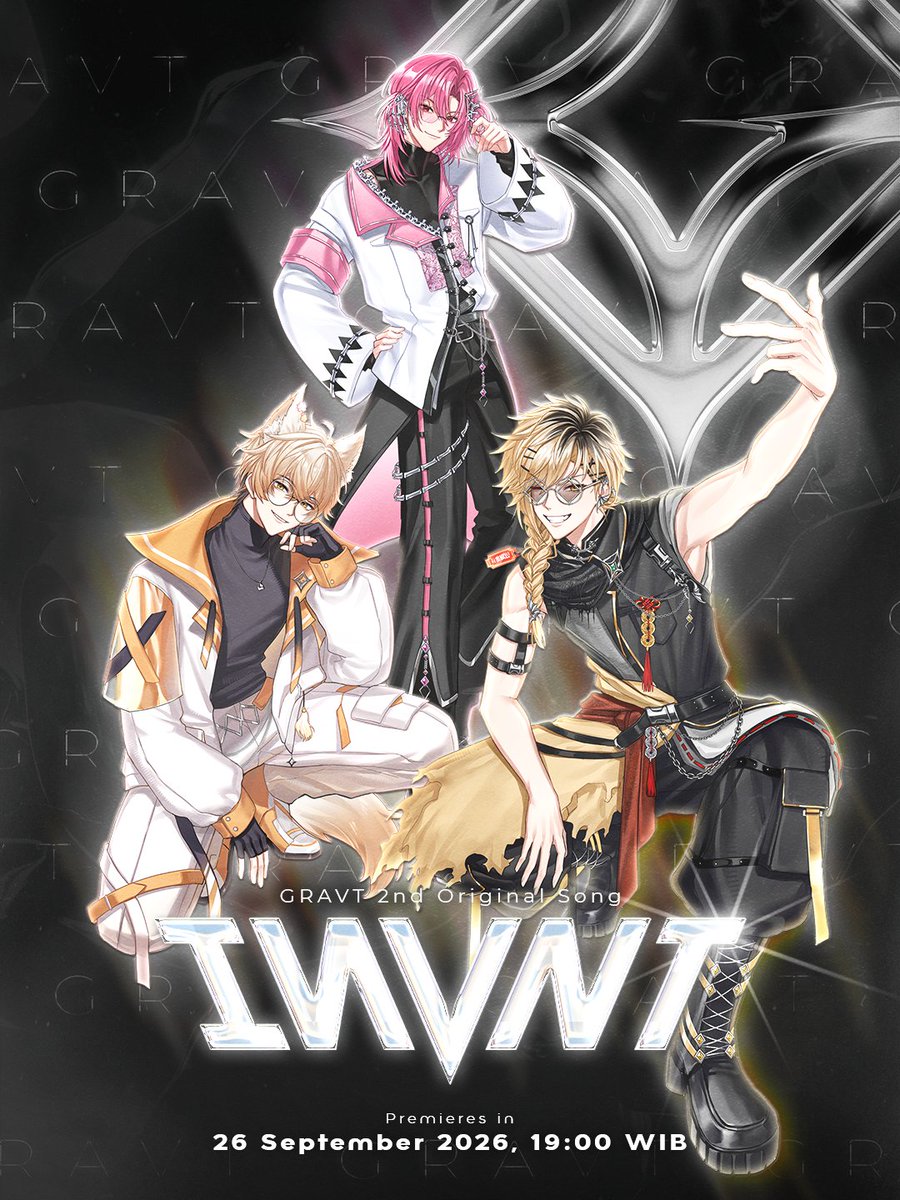 gravtch's tweet photo. GRAVT 2ND ORIGINAL SONG DROPPING THIS WEEKEND! 🌌

【INVNT】
2026.09.26 ♾ 19:00 WIB 

@AveKanehoshii 
@daem_MIA 
@ReynardBlanc 

Are you ready, my crew? #INVNT https://t.co/oRYiSZ5C7U