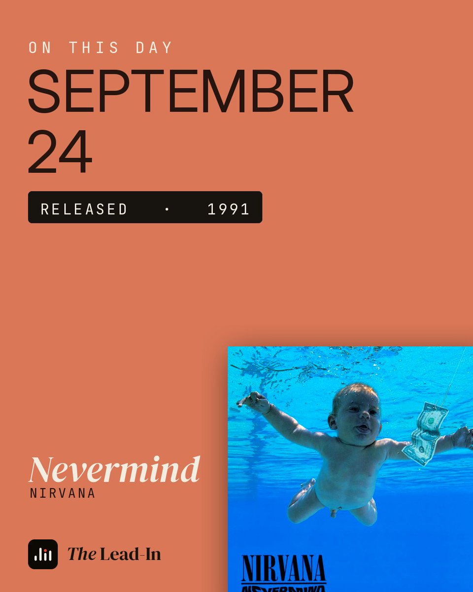 TheLead_in's tweet photo. On this day in 1991, Nirvana released Nevermind. The day the mainstream and the underground swapped places.
https://t.co/6zd1S5rVaH
#nirvana #nevermind #onthisday #vinylcommunity #vinyl https://t.co/Wnizf93k5E