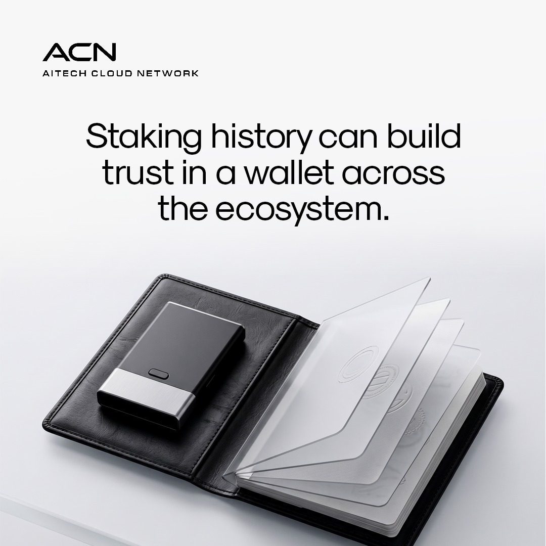 AITECHio's tweet photo. Staking history can build trust in a wallet across the ecosystem.

A wallet with a long, consistent staking history signals something a balance alone doesn't: sustained participation over time, not just a snapshot of current holdings.

That track record can carry weight in governance discussions, community standing, and even eligibility for future programs that reward genuine, ongoing participants over short-term holders.

Staking isn't only about building rewards. Over time, it's building a reputation too.