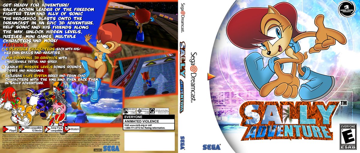 SeanMarechalArt's tweet photo. Sally Adventure dreamcast cover
#SatAM #SallyAcorn #SEGA https://t.co/pz2zsHk2ZX