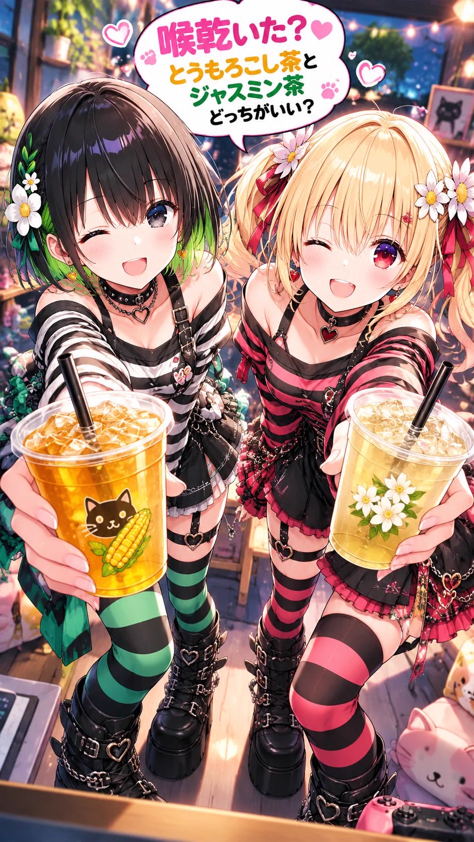 にゃんにゃんページ にゃんにゃん【にゃんにゃん娘】@AIイラスト部 on X: 