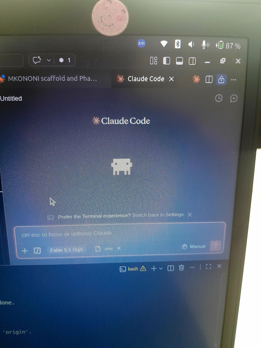 mulera_123's tweet photo. Masaa ni ya Claude code kuact as a senior software engineer and make no mistakes at the @Africastalking hackathon 
#WeloveNerds #BuildwithAT @ATCommunityNBO #WomenInTech https://t.co/PCnYx5eOAa