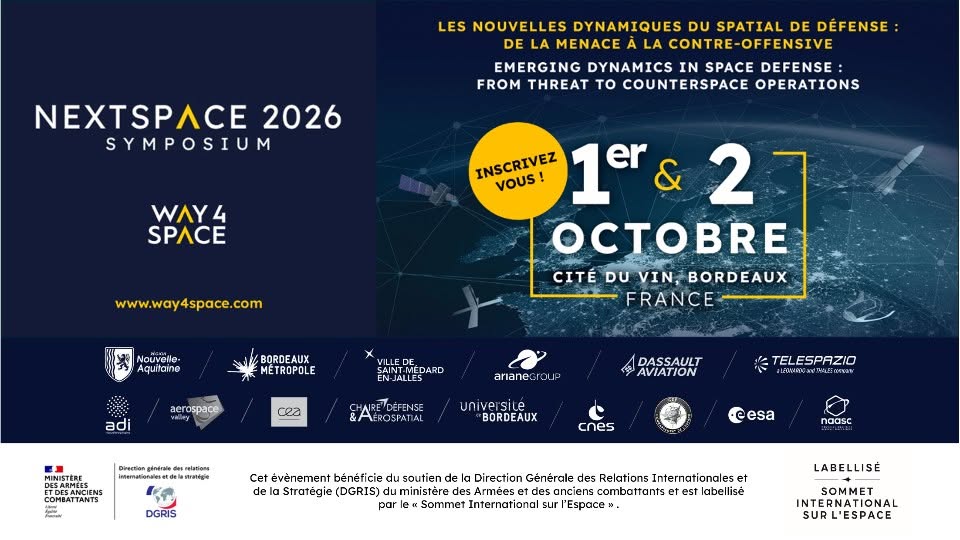 Ajmeunier's tweet photo. J-7 pour #Nextspace consacré cette année aux nouvelles dynamiques du spatial de défense."LCS" est #MediaPartner de ce cru 2026 #Lachroniquespatiale @Way4Space @laciteduvin
Infos pratiques 👇
https://t.co/kVcySFST6L
Abonnements à #Lachroniquespatiale 👇
https://t.co/2Genhq7iSw https://t.co/JxUGwGCs3L