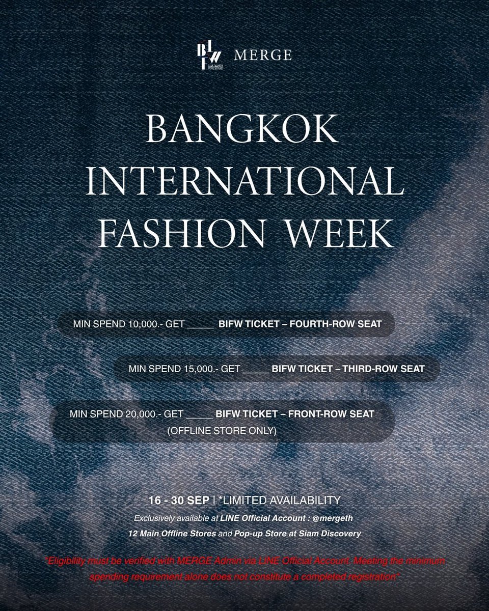 EngfaBrasil's tweet photo. Engfa Waraha no Bangkok Internacional Fashion Week 2026! 

A passarela vai ficar ainda mais especial! 

P’Fah estará no Merge x BIFW 2026, ao lado de convidados especiais, no dia 9 de outubro, no Siam Paragon.

Mais um momento para vermos Engfa brilhando e conquistando a passarela! ✨🔥

ENGFA THE BELOVED STAR24
#อิงฟ้ามหาชน #EngfaWaraha @EWaraha
#MERGEFRIENDS #MERGEOFFICIA #BIFW2026