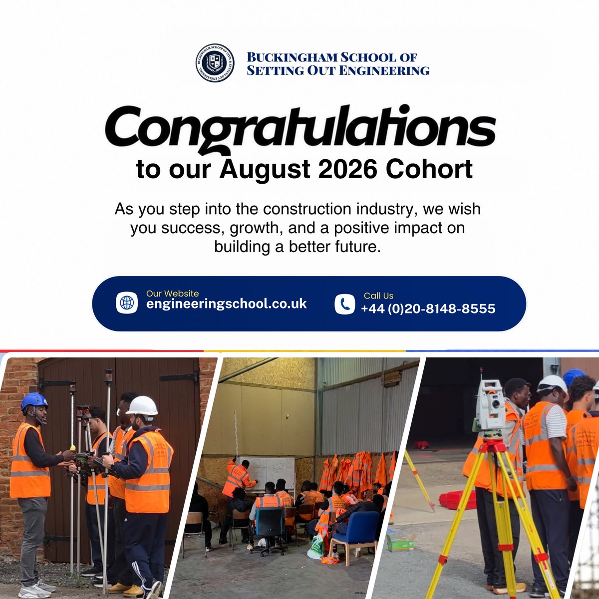 buckingham_eng's tweet photo. Congratulations to our August 2026 Cohort! 👏🎓

From the classroom to getting hands-on with surveying equipment, it’s been another fantastic journey.

#CITB #UKConstruction https://t.co/tc9qxSXMbT