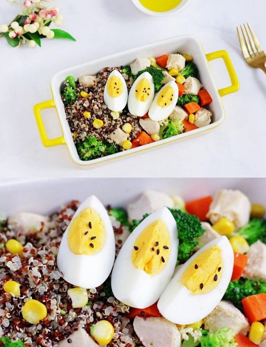 GuyDormanen's tweet photo. Tasty u0026 filling low-cal meal: grilled chicken with quinoa and roasted veggies, perfect for your fat loss journey! ， https://t.co/g7wW7t1ISf