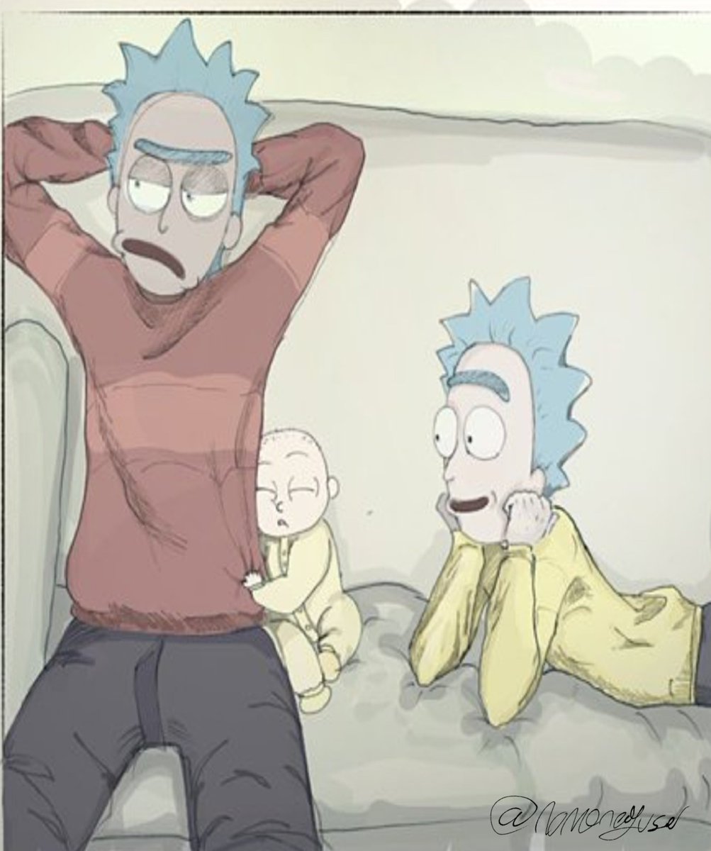 Veepersonill's tweet photo. Prime can't accept that he and Rick have a new brother, He was used to just the two of them, the twins. But Rick seem already fall in love with how baby Morty sleep while grippin prime sweater.
(1/?)
#rnm #rickandmorty #rnmau #primerick #rickc137 https://t.co/5XwN8aK0KF