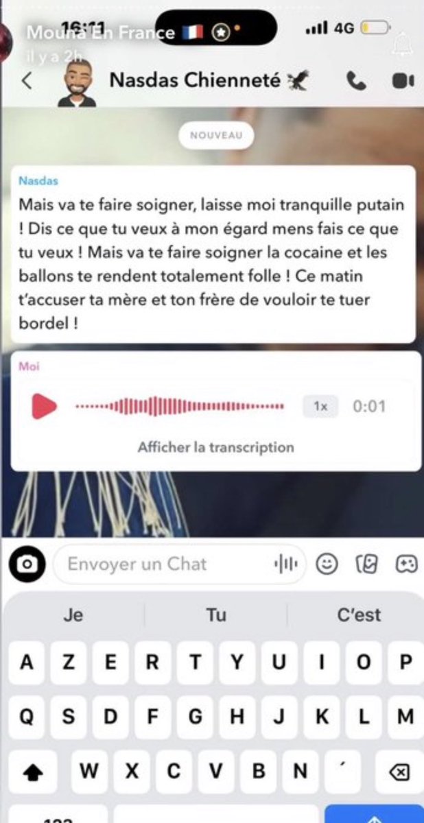 zone2fuitee's tweet photo. Mouna accuse Nasdas et toute son équipe de vouloir s’en prendre à elle et à sa famille dans une story, tout en révélant être actuellement en sevrage.

Ses propos inquiètent de nombreux internautes, qui s’interrogent sur son état au moment de la publication. #mouna https://t.co/XXDBKIlSE1