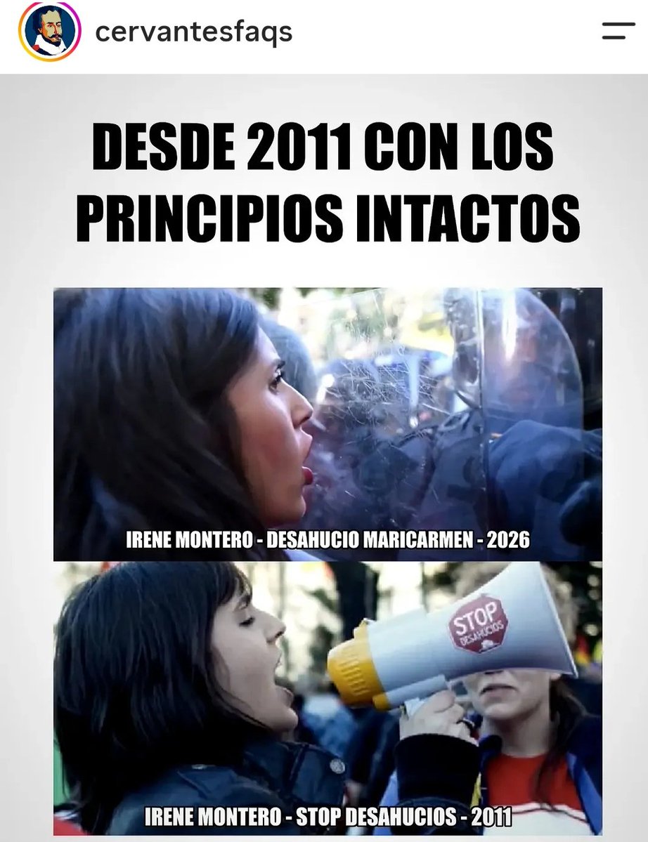 LinceMorada's tweet photo. La misma lucha y  los mismos principios.
Irene Montero ✊💜 https://t.co/4bwD31EG1w