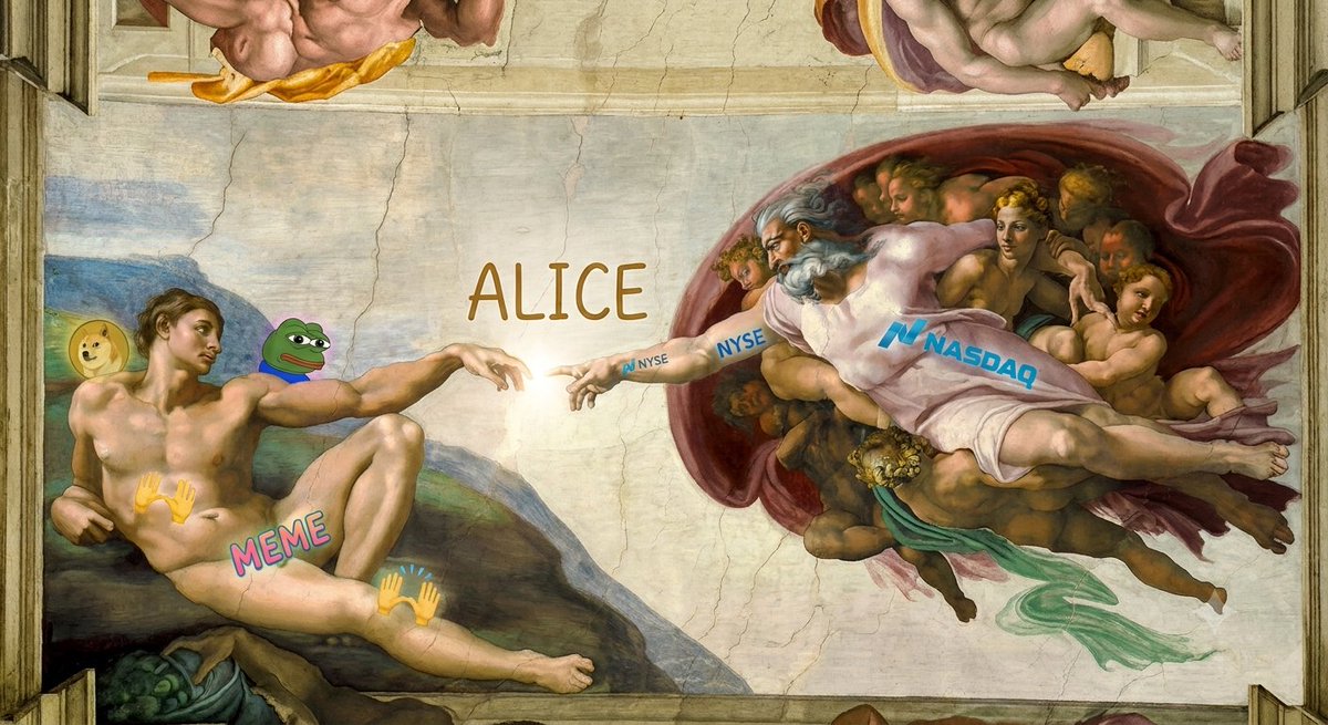 youmin8341's tweet photo. Alice会成为历史上第一个翻转美股上市公司的股票meme。

Alice是为了让纽交所/纳斯达克知道meme是可以直接拉爆一个上市公司的！

Alice是那个股票和meme真正交汇的真实存在的点！ https://t.co/Z3eDXPppUa